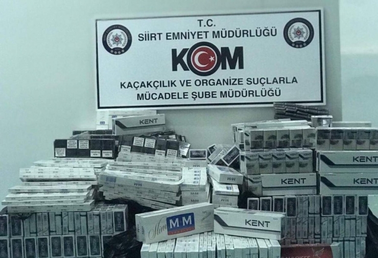 Siirt’te 9 Bin 760 Paket Kaçak Sigara Ele Geçirildi