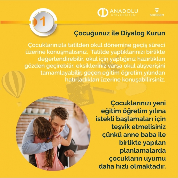 Sodigem’den Okula Yeni Gidecek Çocukların Ailelerine Uyarı