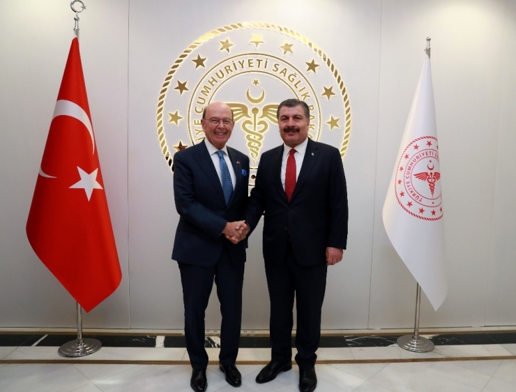 Sağlık Bakanı Koca, Abd Ticaret Bakanı Ross İle Bir Araya Geldi