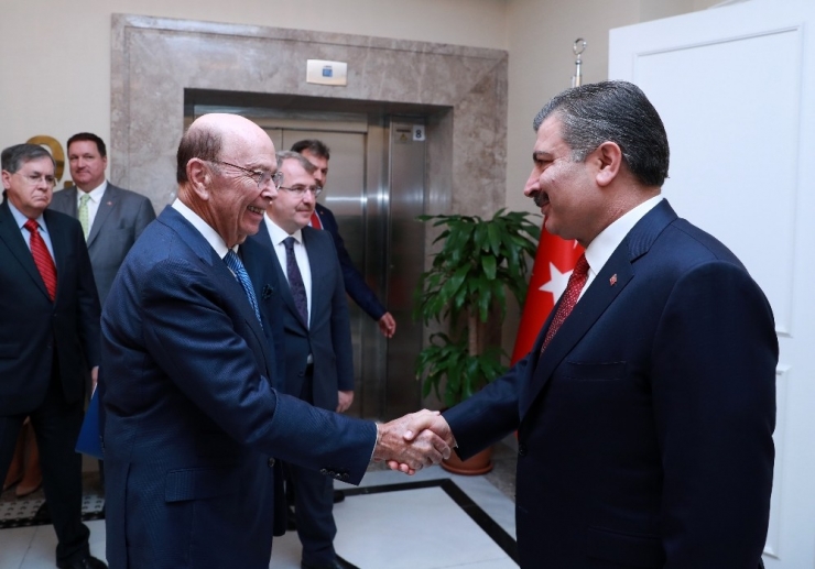 Sağlık Bakanı Koca, Abd Ticaret Bakanı Ross İle Bir Araya Geldi