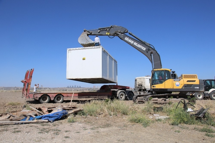 Mogan Gölü’nde Kaçak Yapılar Yıkıldı