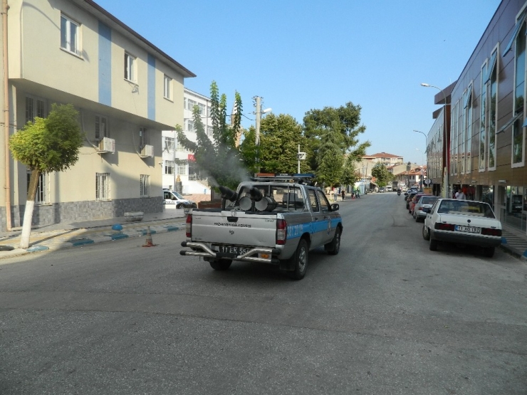 Pazaryeri’nde Sokaklar Haşerelere Ve Sineklere Karşı İlaçlanıyor