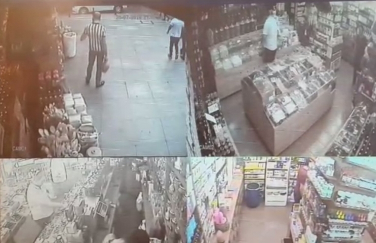 Kartal’da Karı Kocanın Aktardan Testi Çaldığı Anlar Kamerada