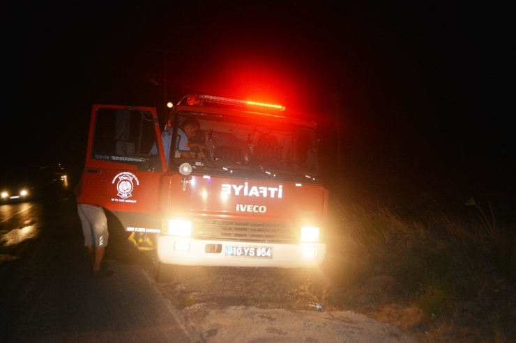 Ayvalık’ta Çıkan Arazi Yangın Korkuttu