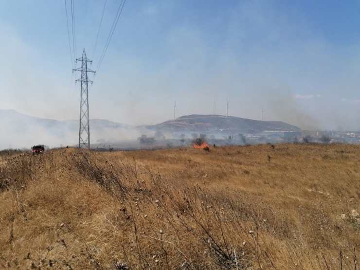İzmir’de Makilik Ve Otluk Alanda Yangın