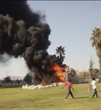Şanlıurfa’da Süs Havuzunda Korkutan Yangın