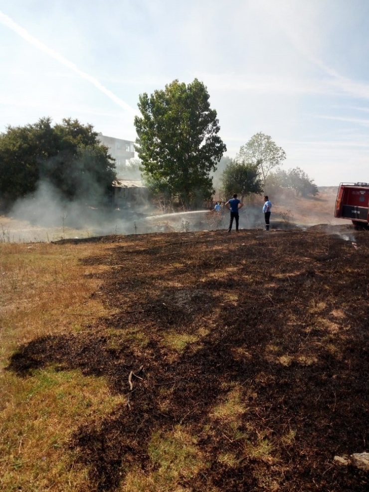 Tarla Yangını Korkuttu