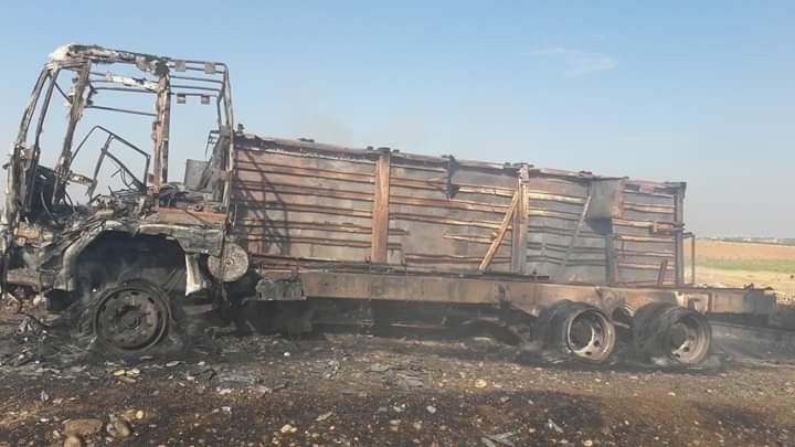 Şanlıurfa’da Akaryakıt Tankeri Alev Alev Yandı