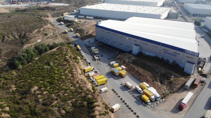 Şüpheli Toz Paniği Yaşanan Posta Dağıtım Merkezi Havadan Görüntülendi