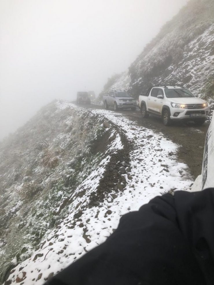 Macahel’e Mevsimin İlk Karı Yağdı