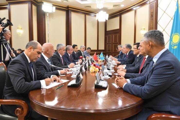 Tbmm Başkanı Şentop, Kazak Mevkidaşı Nigmatulin İle Görüştü