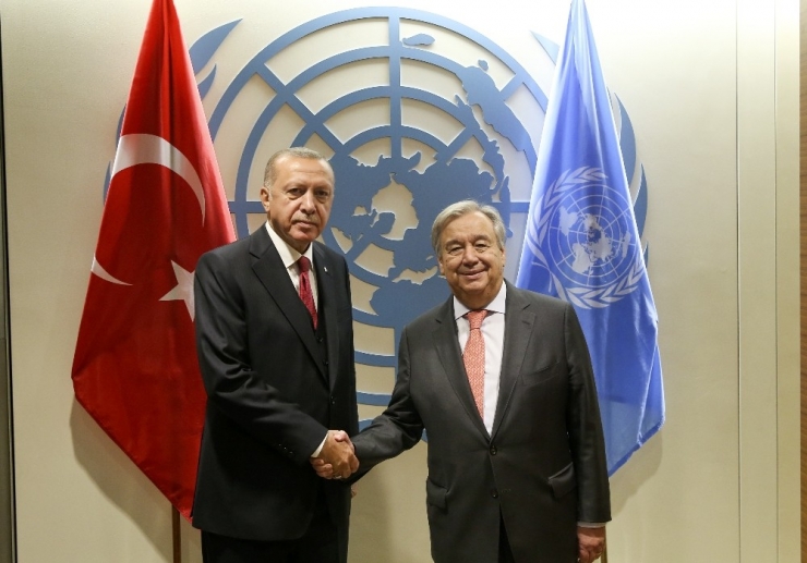 Cumhurbaşkanı Erdoğan, Bm Genel Sekreteri Guterres’le Görüştü