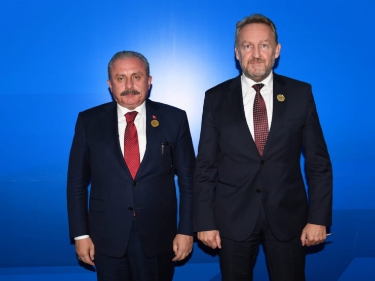 Tbmm Başkanı Şentop, Katar Şura Konseyi Başkanı Al Mahmoud İle Görüştü