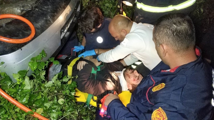 Düştüğü Su Kanalında Ters Dönen Araçta Can Pazarı