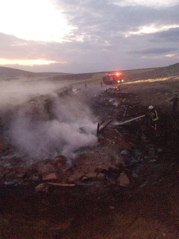 Karaman’da Ahır Yangınında 2 Hayvan Telef Oldu