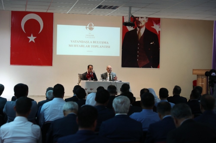 Vali Çakacak, Mihalgazi İlçe Muhtarlarının İstek Ve Taleplerini Dinledi