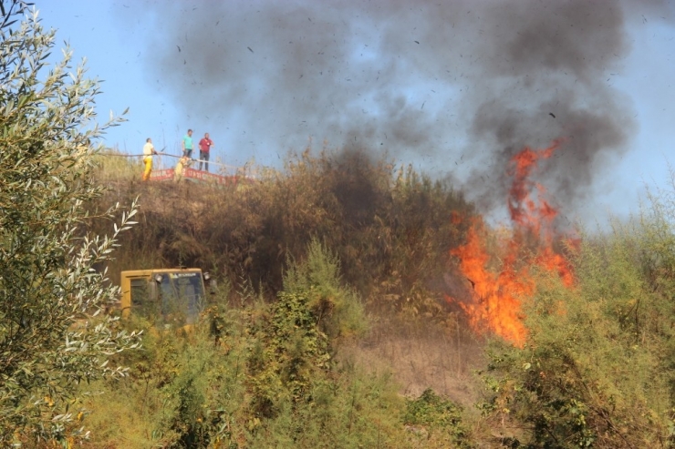 Çan’da Linyit Döküm Sahasında Yangın
