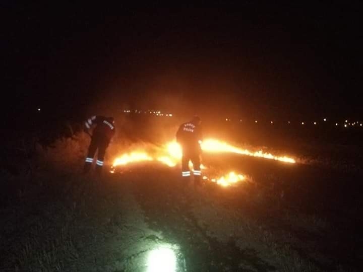 Şuhut’ta Anız Yangını