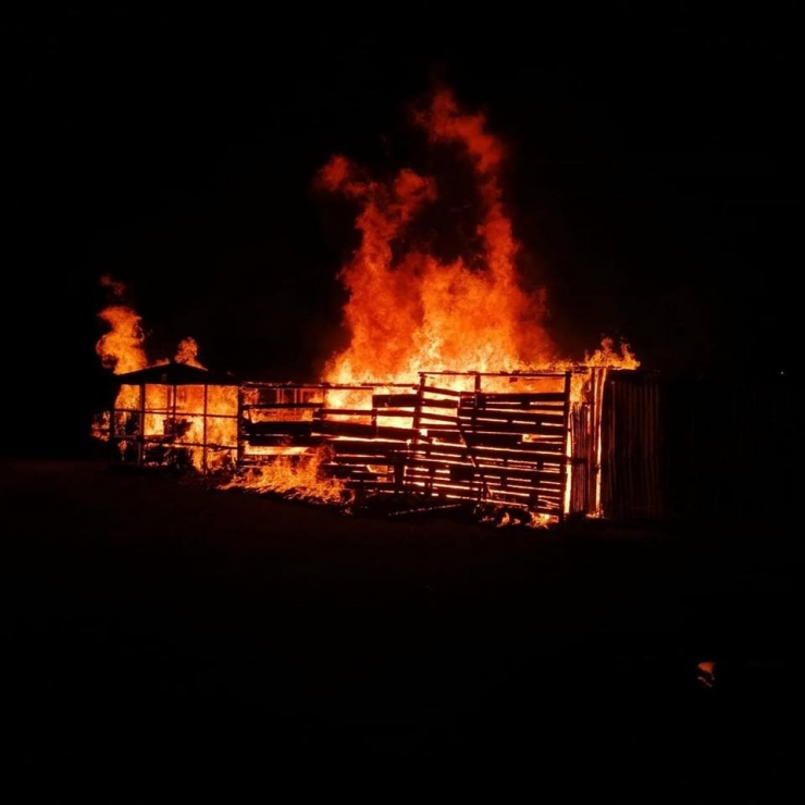 Elazığ’da Odunluk Yangını