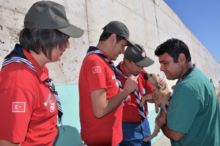 Geçici Hayvan Bakımevi Engelli İzci Dostlarını Ağırladı