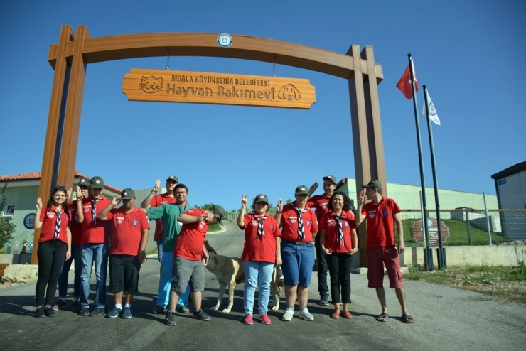 Geçici Hayvan Bakımevi Engelli İzci Dostlarını Ağırladı