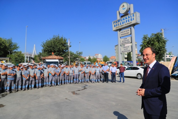 Pamukkale’de Semt Pazarlarında Temizlik Seferberliği