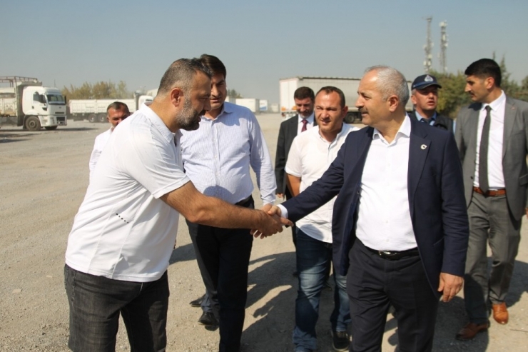 Başkan Büyükgöz’den Kamyoncular Garajında Denetim