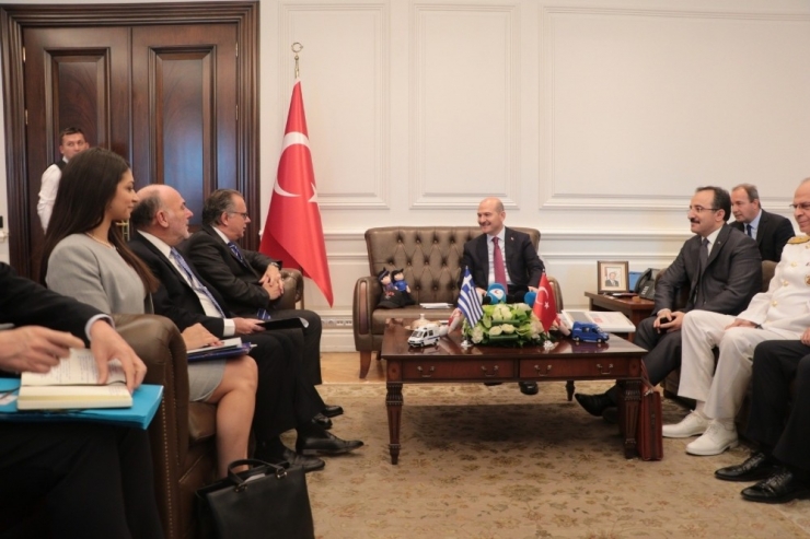 Soylu, Yunan Heyetini Kabul Etti