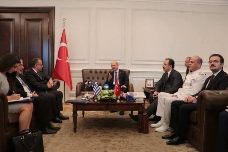 Soylu, Yunan Heyetini Kabul Etti