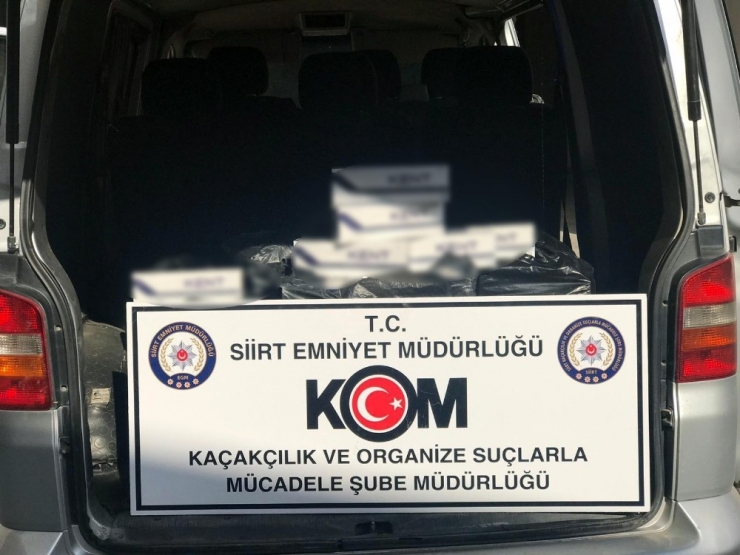 Siirt’te 4 Bin Paket Kaçak Sigara Ele Geçirildi
