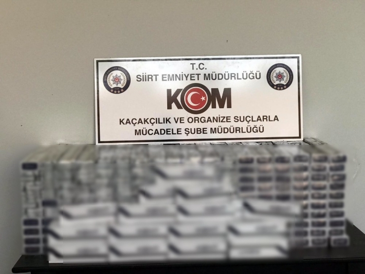 Siirt’te 4 Bin Paket Kaçak Sigara Ele Geçirildi