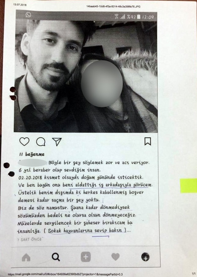 Sosyal Medya Paylaşımı, Mahkemeye Kasıtlı Cinayet Delili Olarak Sunuldu