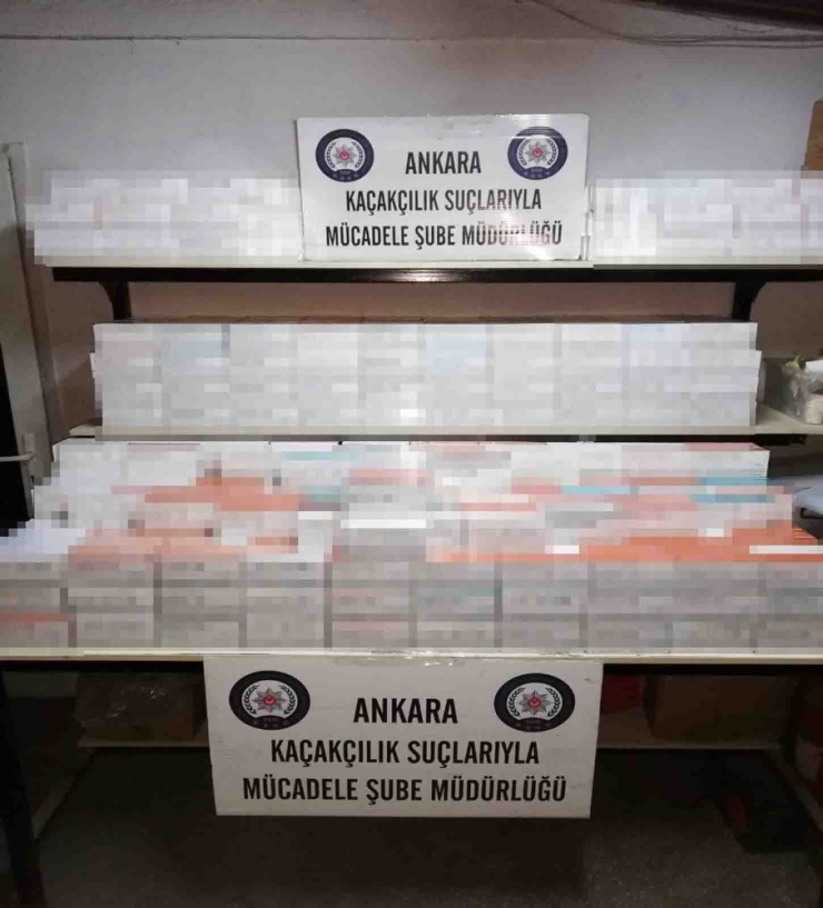 Başkent’te 9 Bin Paket Kaçak Sigara Ele Geçirildi