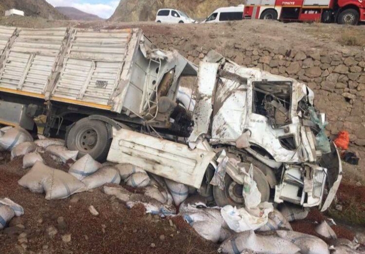 Tır Şarampole Yuvarlandı: 1 Yaralı