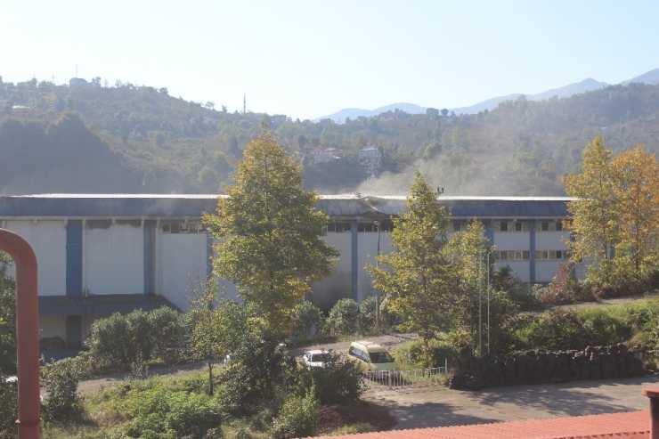 Giresun’daki Fındık Fabrikası Yangını