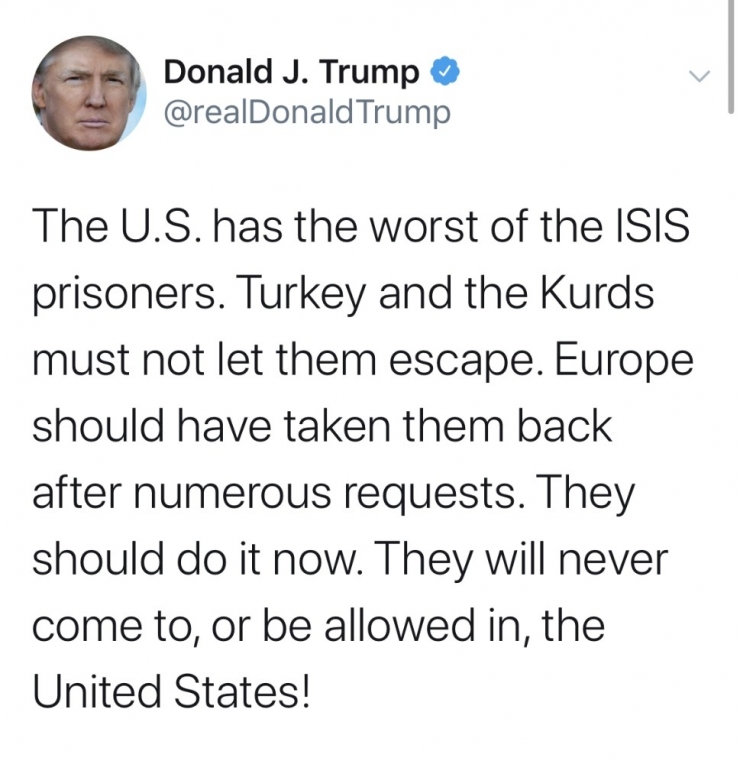 Trump’dan Yeni Işid Açıklaması