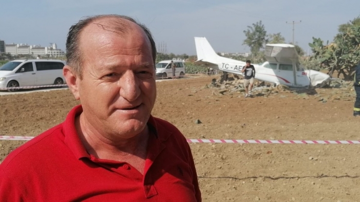 Yoldan Çıkan Uçağın Pilotu: "Hava Akımıyla Uçak Yolun Soluna Savruldu Ve Ağaçlara Çarparak Durdu"