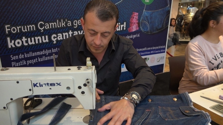 Kot Ve Kanvas Pantolonlar Çanta, Doğaya Fidan Ve Eğitime Katkı Olacak