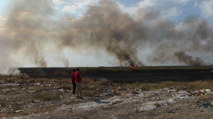 Hatay’da Sazlık Yangını