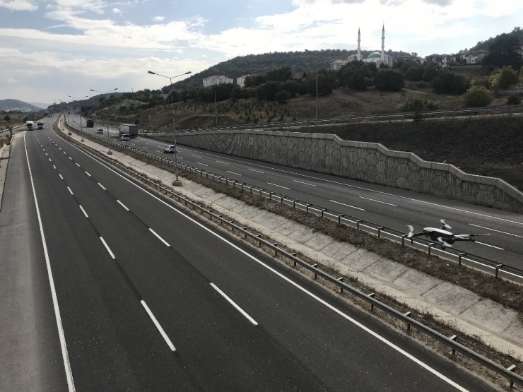 Bozüyük’te Drone İle Trafik Denetimi Yapılıyor