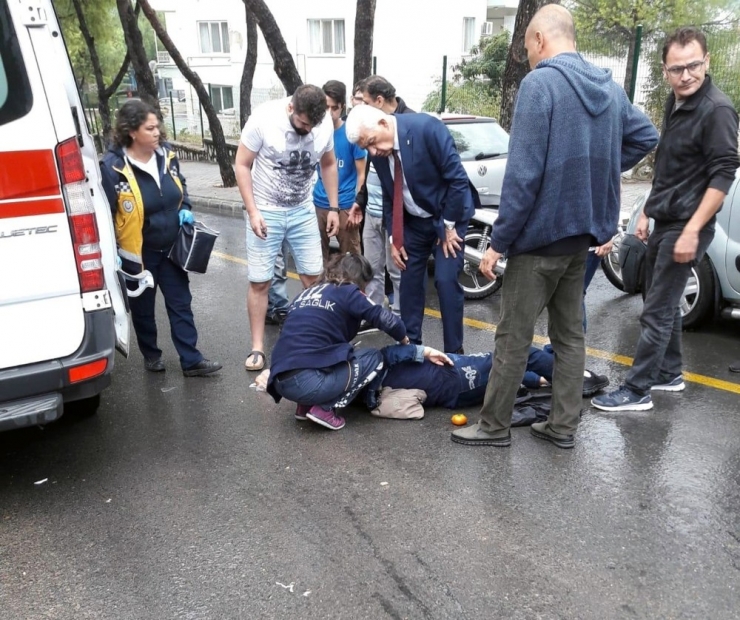 Kazazedeye İlk Müdahale Doktor Başkandan