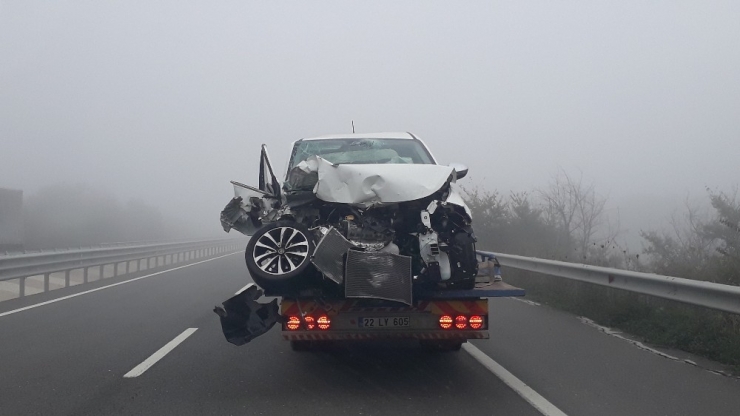 Edirne’de Sis Kazaya Neden Oldu: 3 Yaralı