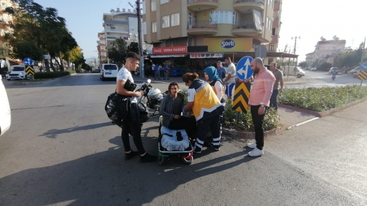 Motosiklet Sürücüsü Kask Sayesinde Hayatta Kaldı