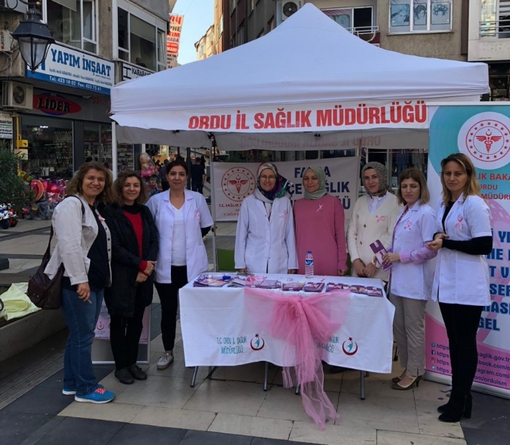 Fatsa’da Meme Kanseri Farkındalık Etkinliği