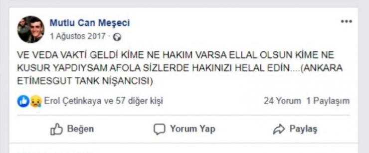 Şehidin Yürek Burkan Paylaşımları