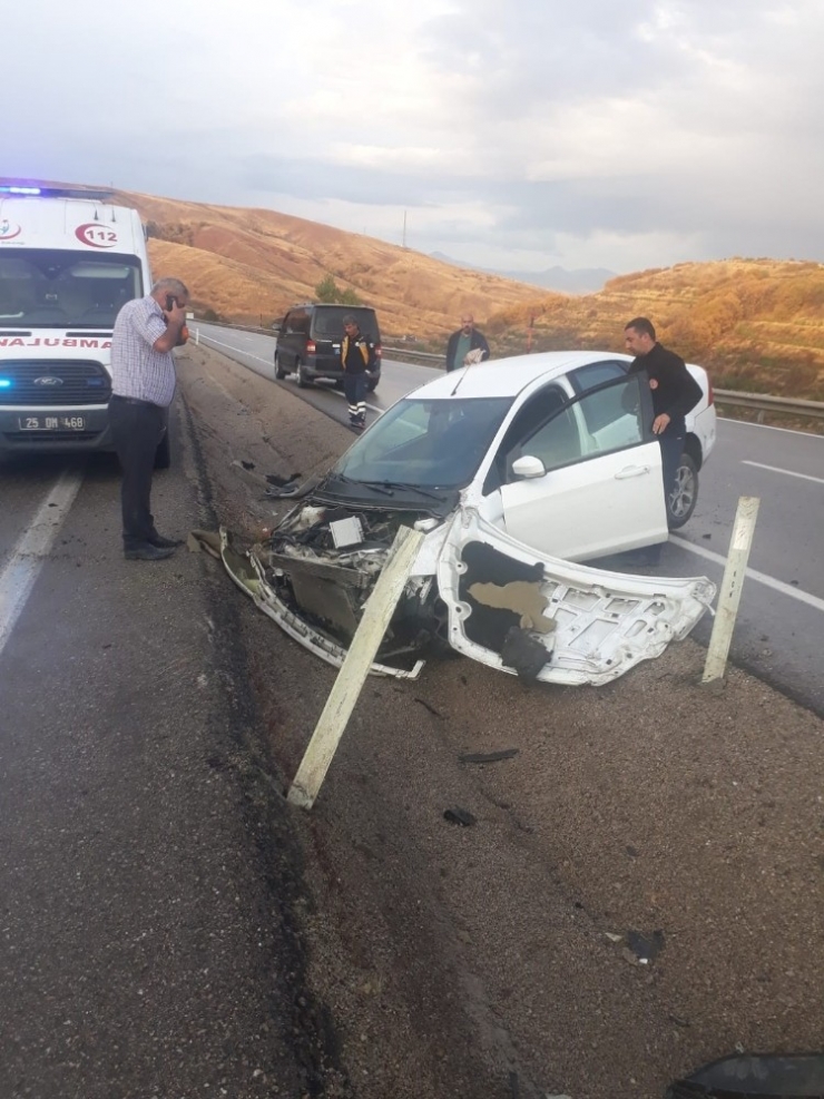Aşkale’de İki Ayrı Trafik Kazası: 3 Yaralı