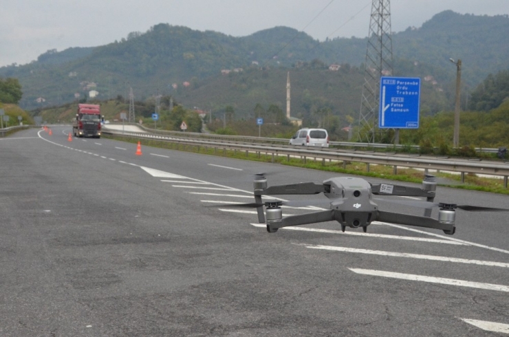 Karadeniz Sahil Yolu’nda ‘Drone’lu Denetim