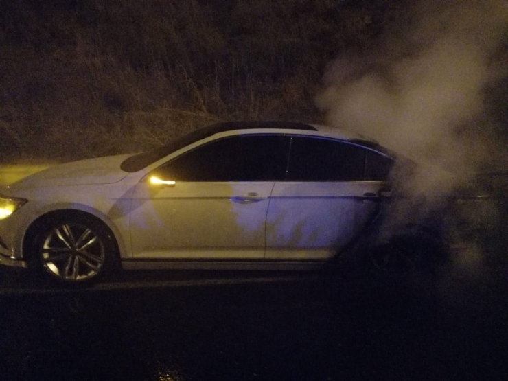 Yanan Araçtan Uyuşturucu Çıktı