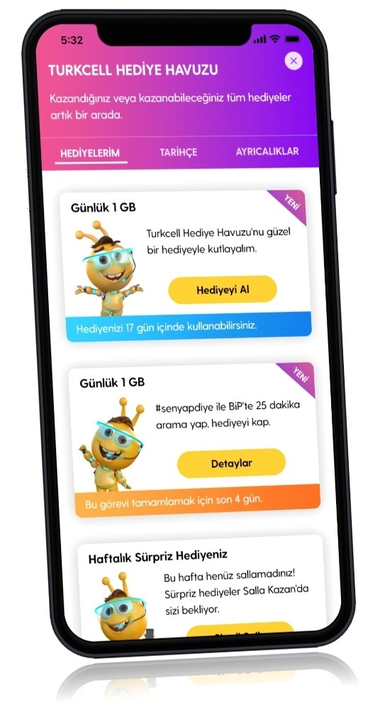Turkcell’in Tüm Hediyeleri Artık Hediye Havuzu’nda