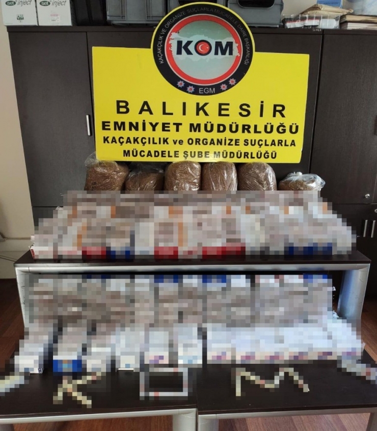 Balıkesir Polisinden Kaçak Sigara Ve İçki Operasyonu
